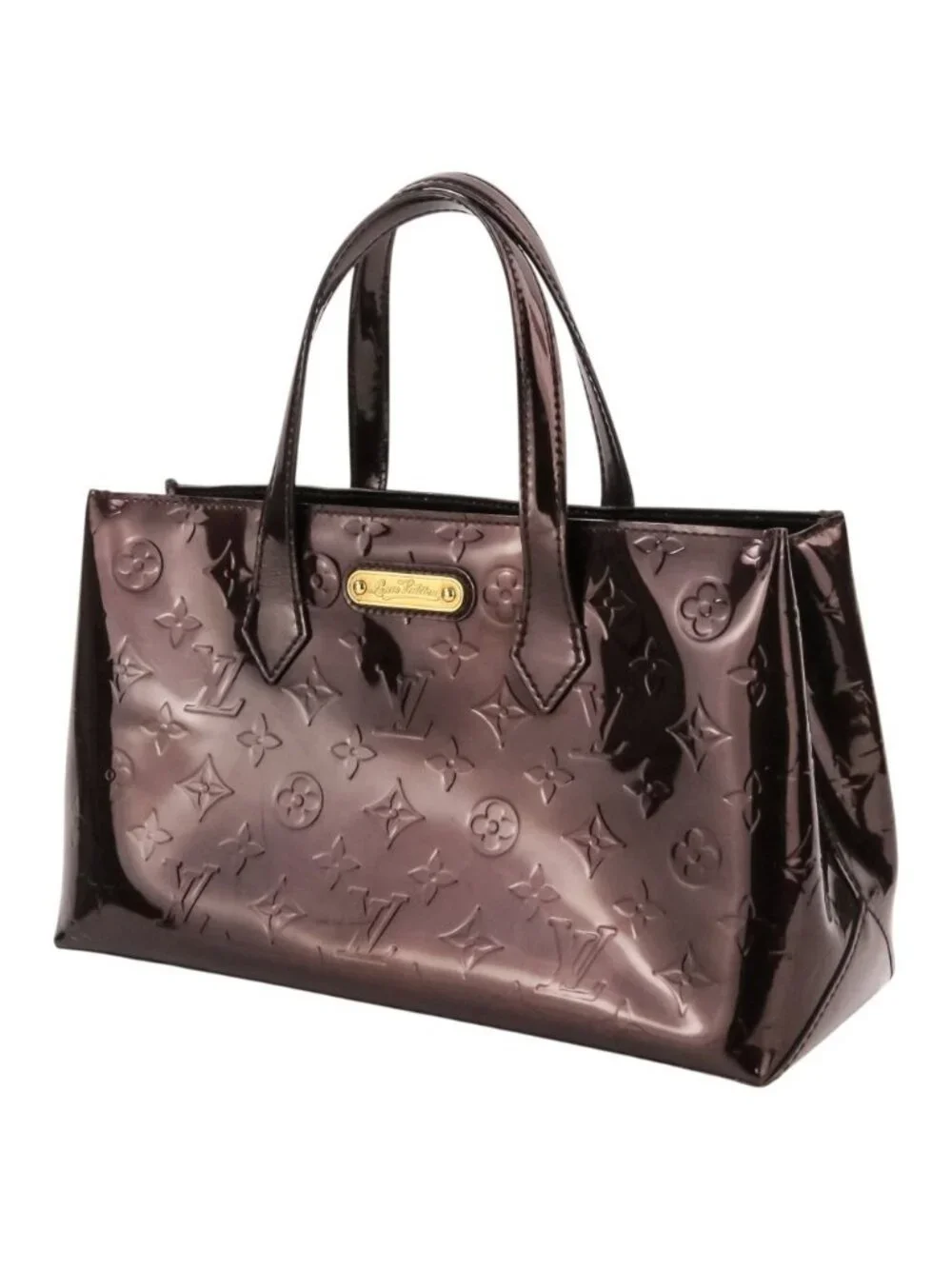 Louis Vuitton Vernis Wilshire PM Monogram Handbag Amarante